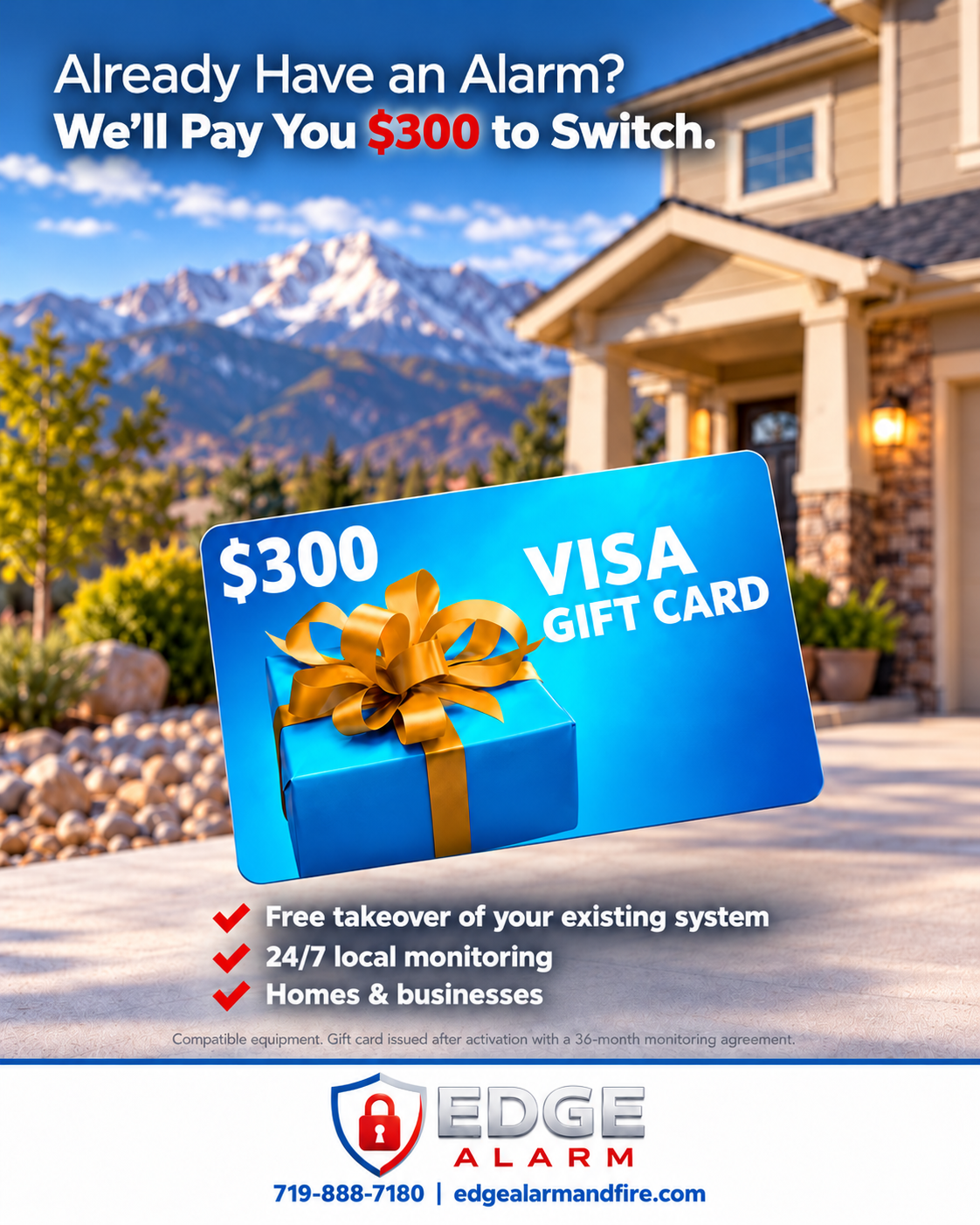 gift card offer Edge Alarm and Fire