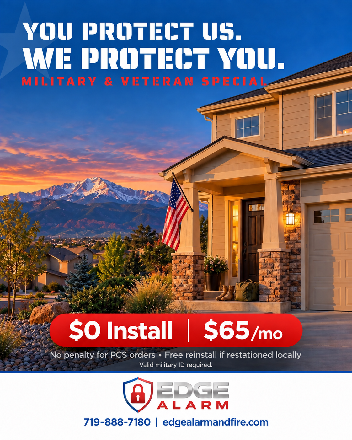 0 dollar install for security military special